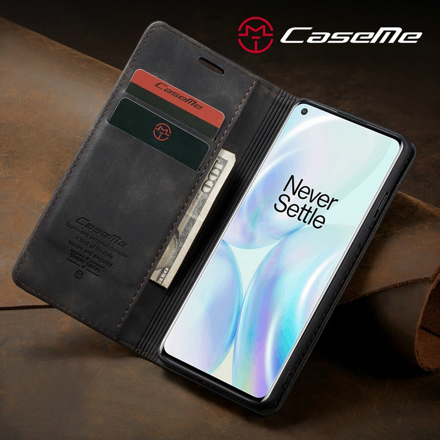 Caseme capa magnética flip para oneplus 13 12 11 8 7 pro 8t capa de telefone de couro luxuosa retrô carteira para one plus 7 8 11
