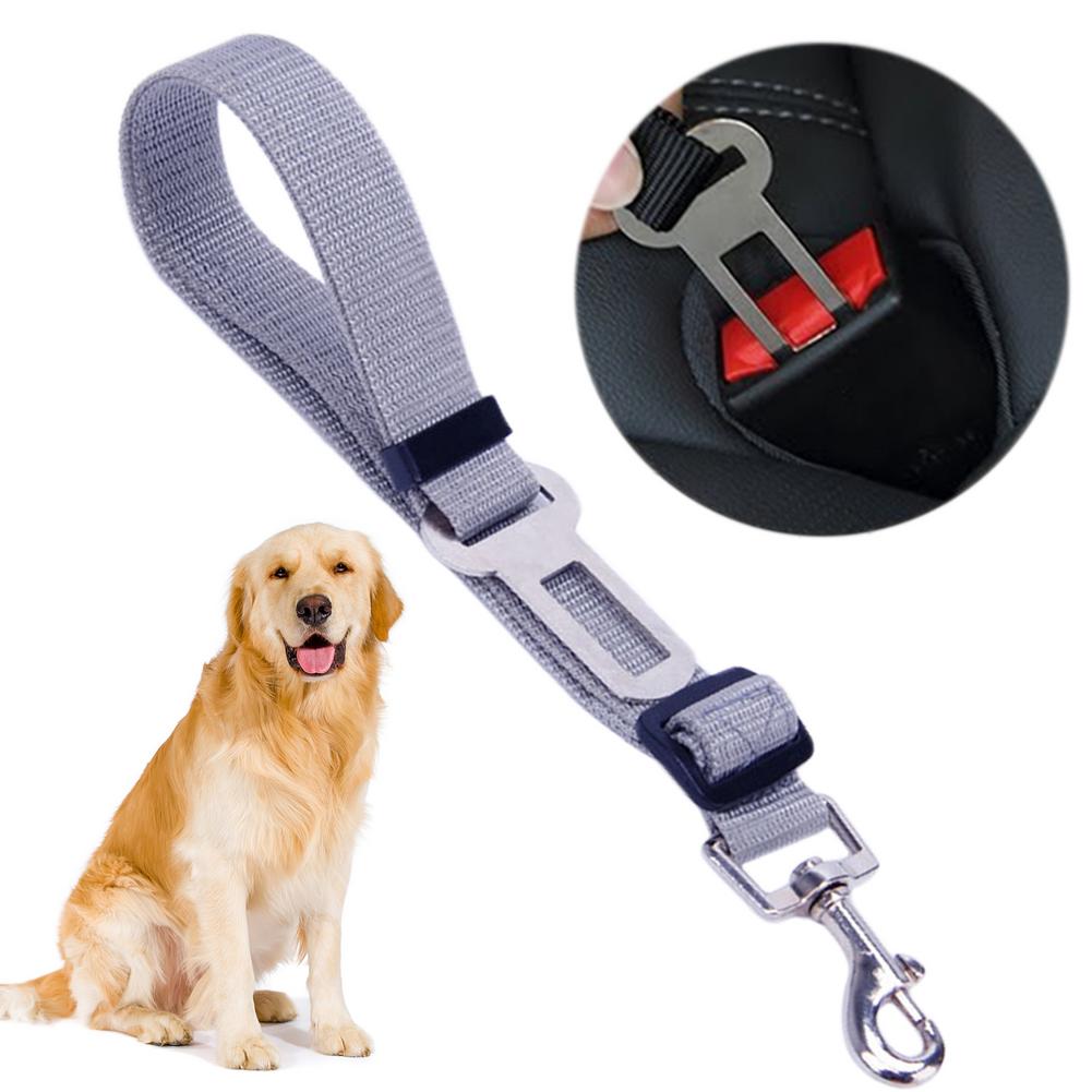 Hond Veiligheid Touw Verstelbare Stof Huisdier Tractie Riem Huisdier Trekkabel Seat Belt Voor Honden Duurzaam Gespen