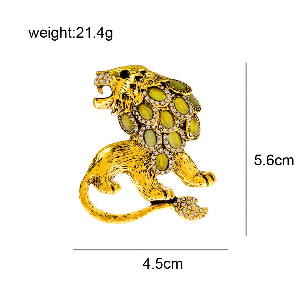 Cindy Xiang Rhinestone Lion Broches Voor Vrouwen En Mannen Unisex Animal Pin 2 Kleuren Beschikbaar Reson Bead Inlay Mode-sieraden