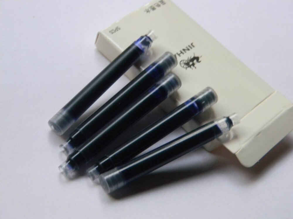 10pc jinhao blå eller svart standard reservoarpenna bläck