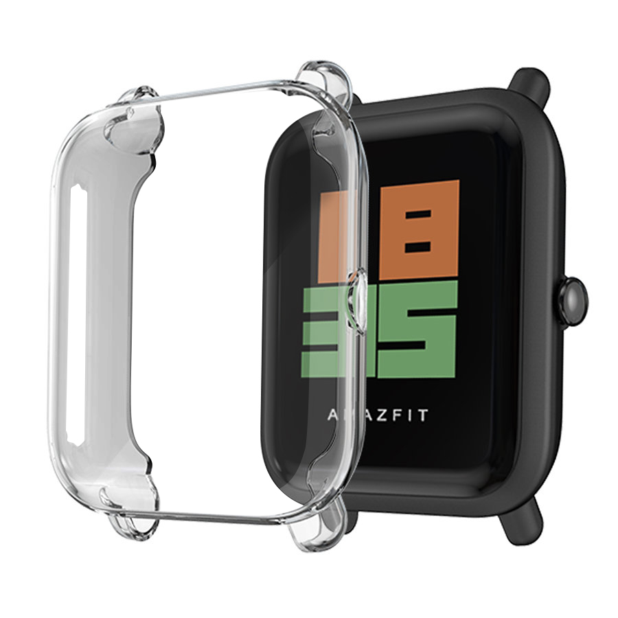 Funda protectora FIFATA de TPU para Xiaomi Huami Amazfit Bip S/Bip, funda a prueba de golpes para relojes inteligentes Amazfit Bip Lite 1S / 2: Transparente / For Amazfit Bip S