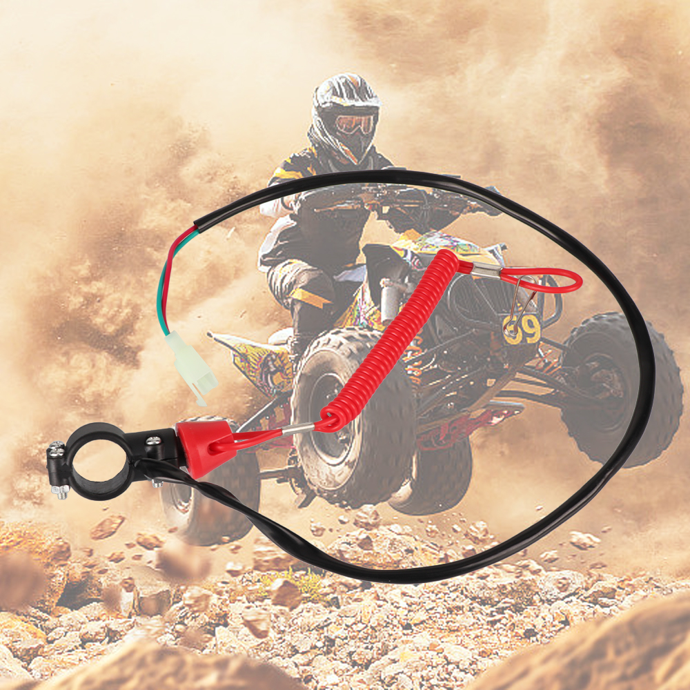 Universal Boat Outboard Motor Kill Stop Switch Safety Tether Lanyard 12V 2 Pin Engine On Off Kill Switch ATV Quad Dirt Bike Part