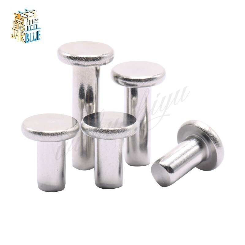 100 pcs M2 M2.5 Lengte Rvs Klinknagels Platte Kop Effen Percussie Klinknagel Gb109