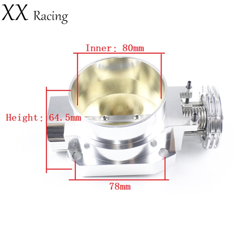 RB25 R32 R33 Throttle Body for Nissa* Skyline RB26 R34 Gloria 80mm High flow performance intake manifold