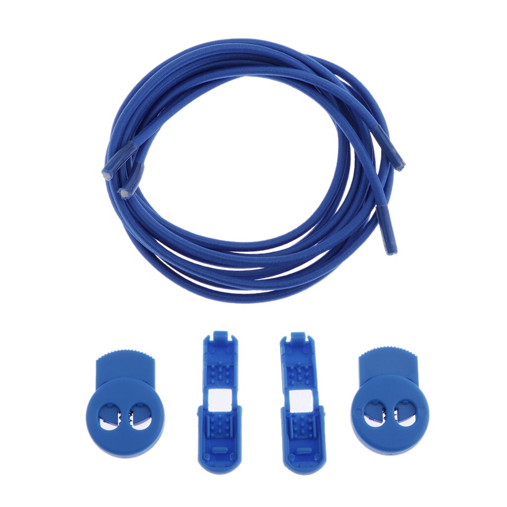 Stretching Lock Lace Elastische Schoenveters Lock Veters Geen Stropdas Triathlon Running Jogging Reflecterende Schoen Kant: Royal Blue