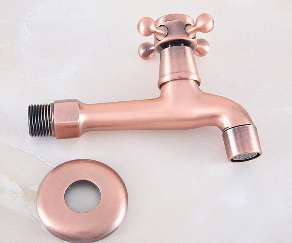 Antique Red Copper Outdoor Faucet Garden Water Tap / Mop Pool Faucet / Laundry Sink Cold Water Tap Bidcock Faucet Bav324