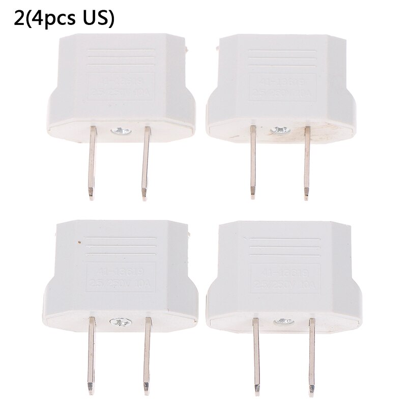 European plug US plug European standard rounded flat power plug Plug adapter Socket conversion plug: A2