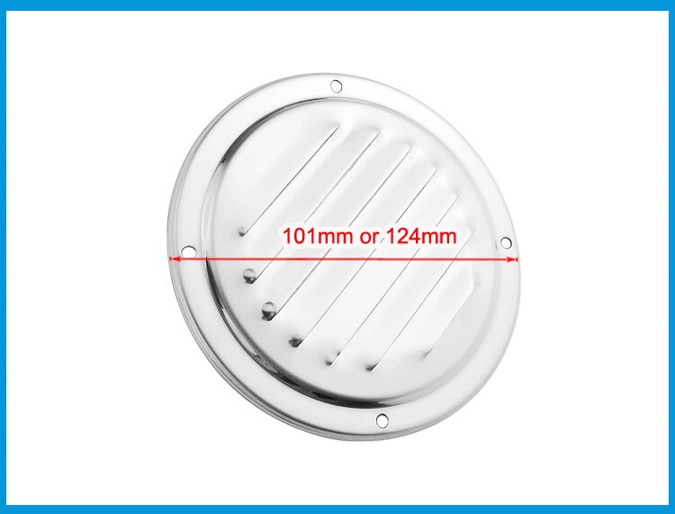 2 Stuks Marine Grade Roestvrij Staal 316 Boot Marine Ronde Air Vent Luifel Vent Grille Ventilatie Louvered Ventilator Grill Cover
