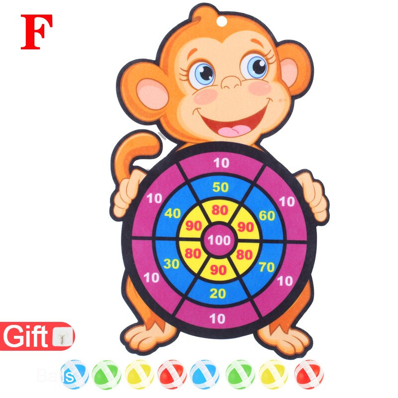 Children's Target Toy Safety Sticky Ball Cloth Target Darts Toy Indoor Outdoor Parent-child Activity Game Toy Kids: F