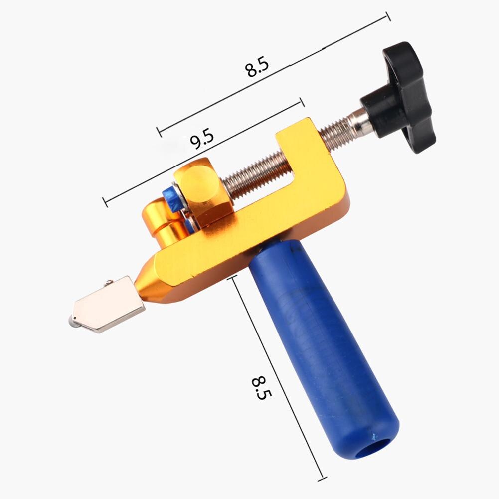 Roller Glass Cutter Ceramic Tile Opener Breaker Multi-functional Labor-saving Glass Cutting Tools with Spare Cutter Heads