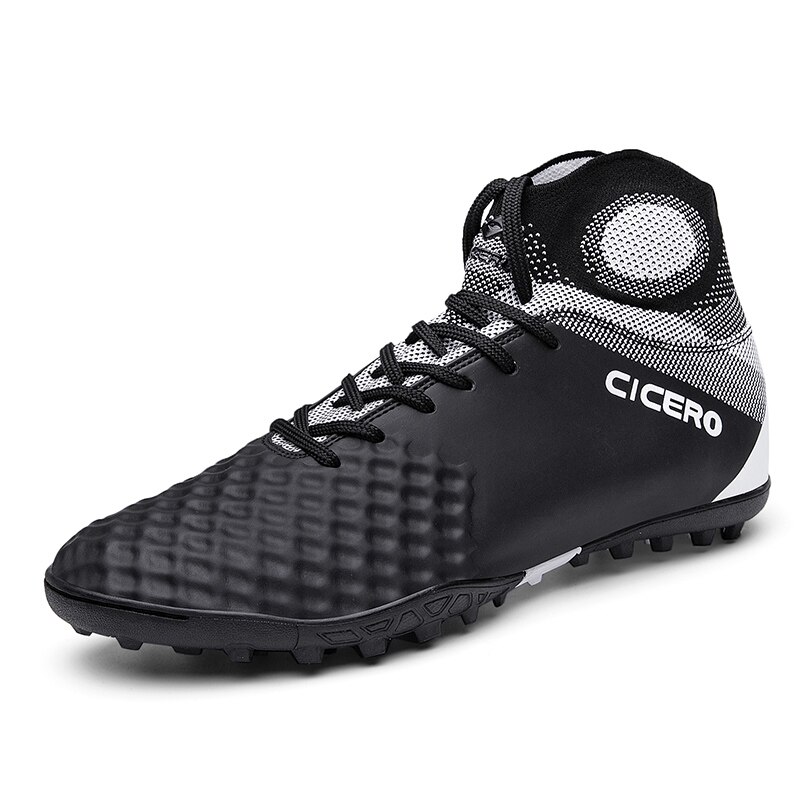 Men Indoor Soccer Shoes Yellow Big Boy Football Sock Boots Brand Fg Soccer Shoes Women High Top Soccer Sock Shoe Men: Black / 3.5