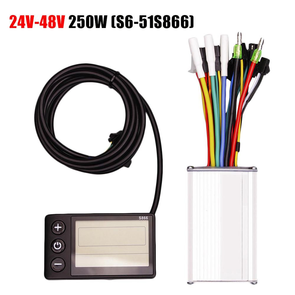 24-48V Electric Brushless Controller 250-350W LCD Display Panel for Bicycle Scooter Motor Bicycle Accessories: 250W(S6-51)