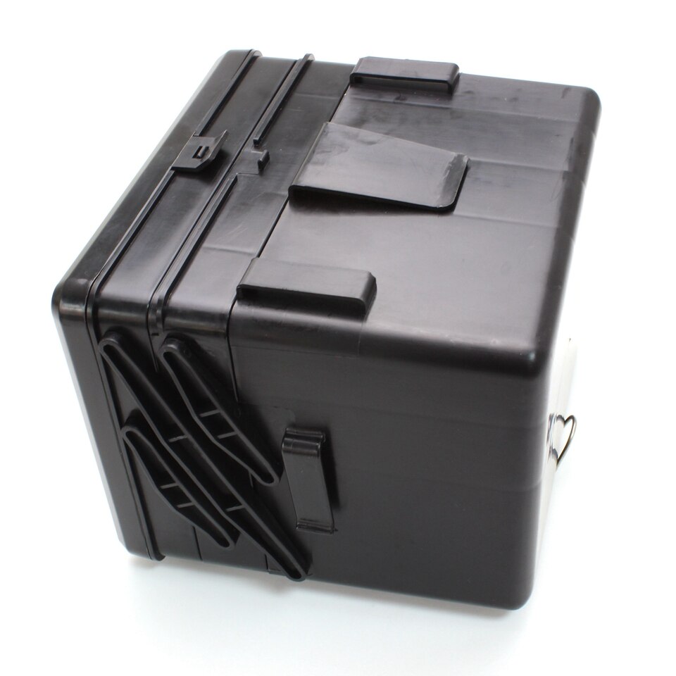 Multifunktionel 3-lags Fiskeagnkasse - 19x14x17cm - Plastik - Sort