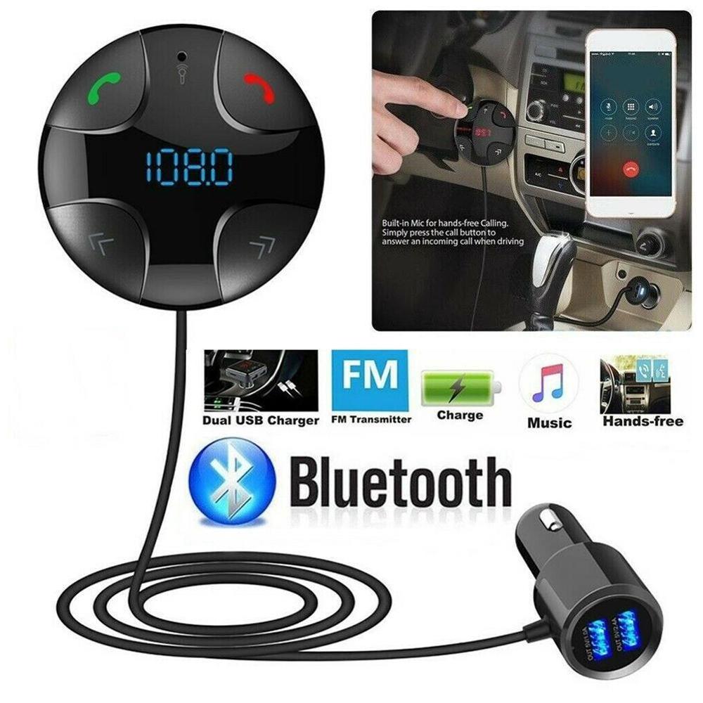 Bluetooth FM Modulator With Car Fast Charger Hands-free Car Talking Transmitter Kit Player Wireless MP3 Radio Car Adapter M1I6