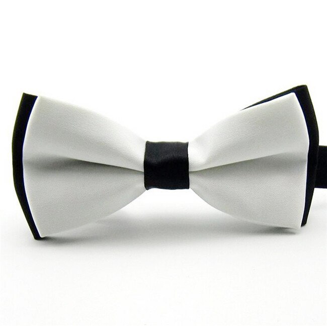 Justerbare slips satin til mænd smoking bryllupsfest slips slips slips dreng forretning sommerfugl formel ensfarvet slips: 2