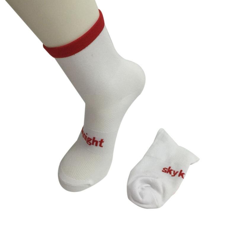SKYKNIGHT Sports Cycling Socks Moisture-wicking Bike Socks Unisex Sports Fitness Running Gym Training Socks Sportswear: white