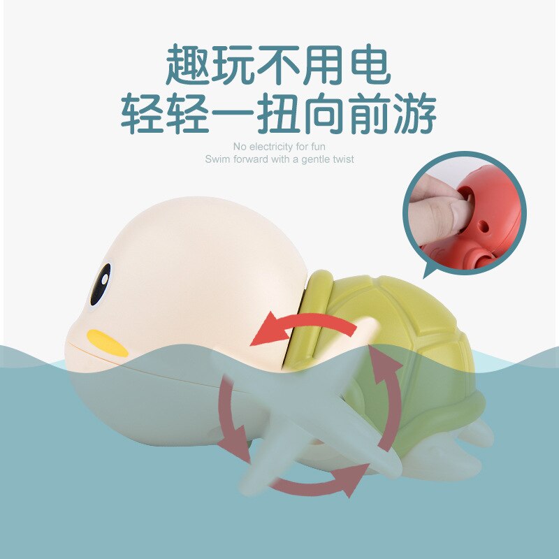 Bad Speelgoed Voor Kids Baby Bad Water Spelen Cool Zwemmen Kleine Schildpad Lente Up Keten Kinderspeelgoed Speelgoed Voor baby