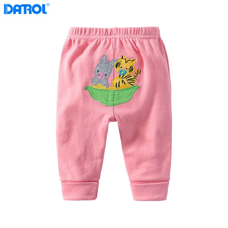 DANROL baby boy girls algodón PP pantalones niños pantalones 5 unids/lote niños suaves pantalones de dibujos animados leggings