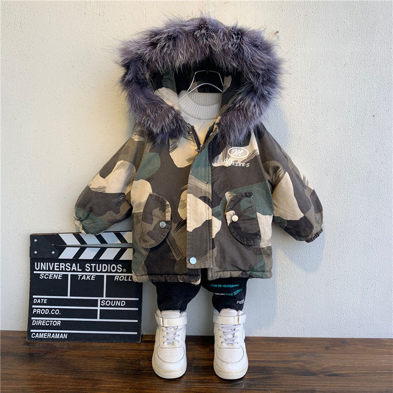 Winter Baby Jungen Warme unten Jacke 2-10 Jahre Jungen Mantel lässig Herbst Mit Kapuze Starke Oberbekleidung Mantel Für Jungen freundlicher Kleidung: 11-Grün / 6