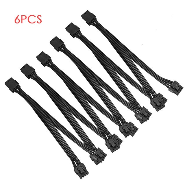 1/6/10pcs 20 centimetri Scheda grafica 8 Spille Femmina a 2*8 P(6 + 2) spille Extention Cavo di Alimentazione Maschio PCIe PCI Express 4 Linee Via Cavo Connettore: 6pcs