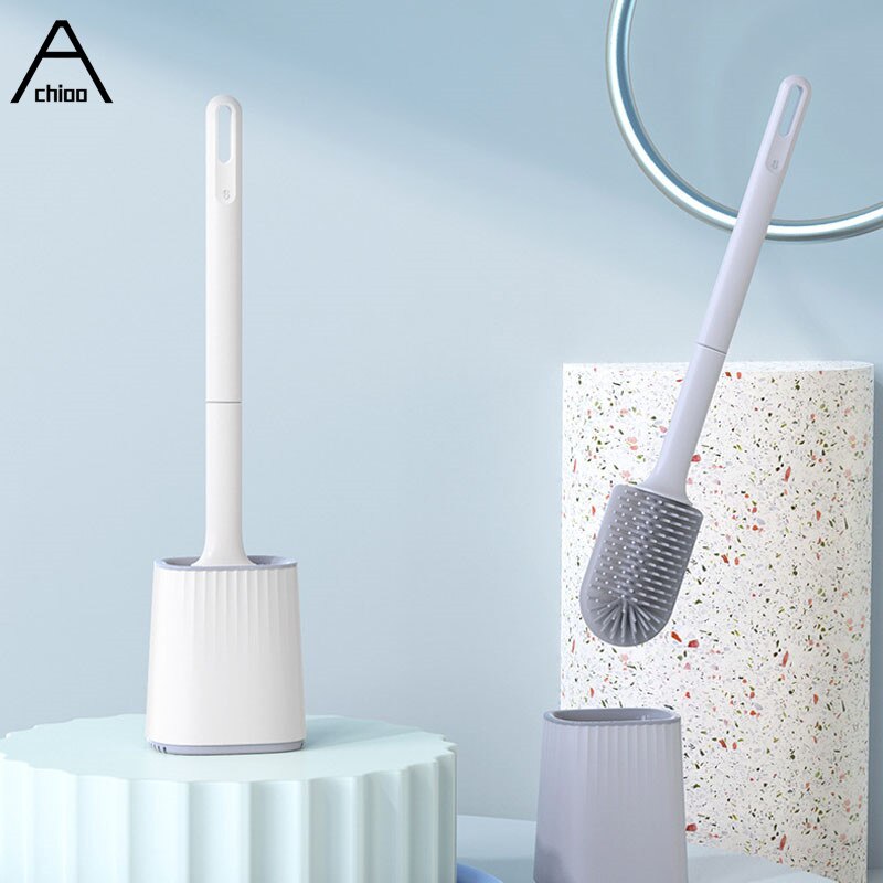 Wc Borstel Afneembare Badkamer Sets Lange Handvat Siliconen Borstel Met Houder Cleaning Kit Wandcloset Badkamer Accessoires