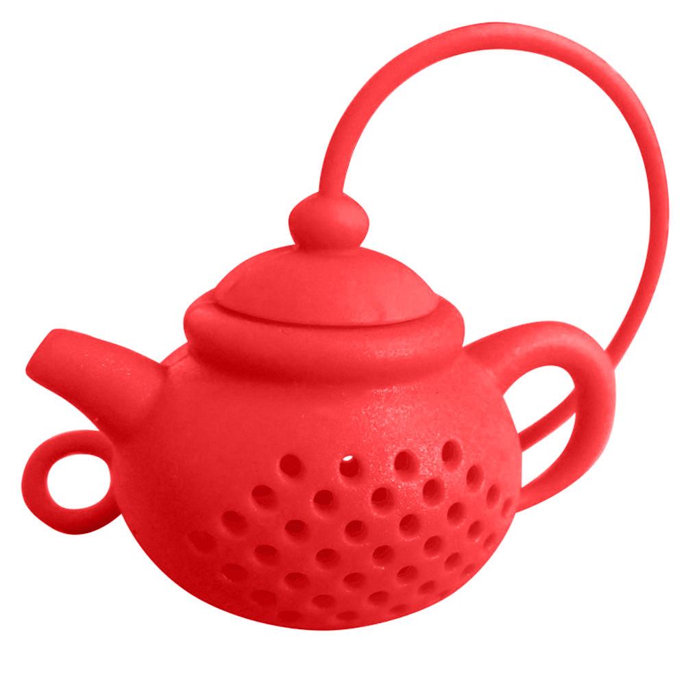1Stck Kreative Teekanne-bilden Tee-ei Sieb Silikon Tee Tasche Blatt Filter Diffusor Teegeschirr Teekanne Zubehör Küche Gerät: verrotten
