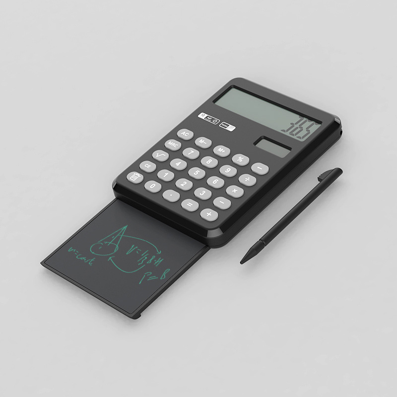Handwriting Board Calculator Pull-out 12-digit Solar Calculator Dual Power Supply Compact Portable Large-screen Calculator