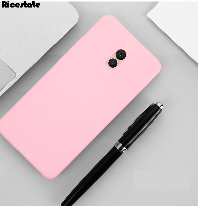 Per Meizu M6 M6T M6S M6 nota copertura della cassa Del Silicone Meizu M6 mini Glassata opaca solido colori Molle della Cassa del silicone: For Meizu M6 Note / Pink