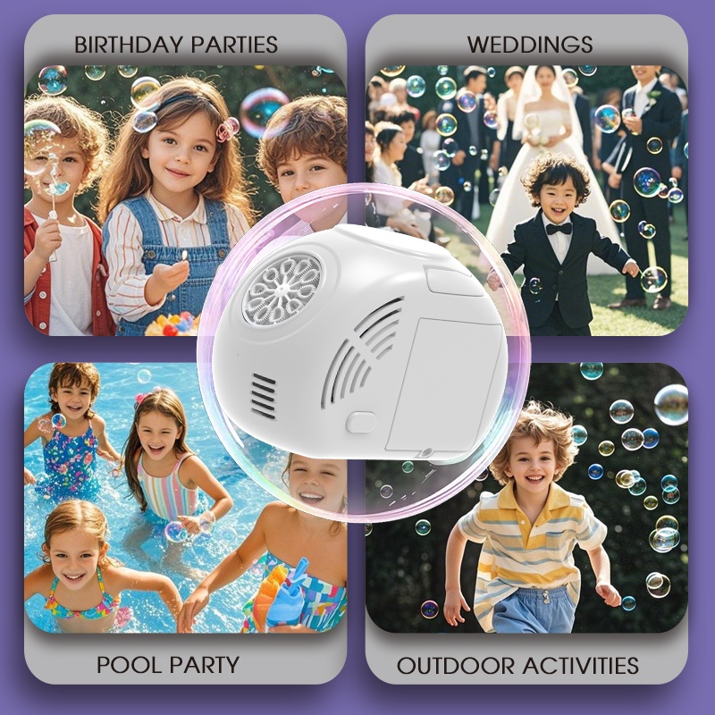 10- -hole handheld bubble machine, fully automatic, for children, outdoor, park, birthday party, battery-free bubble toy, bubble water