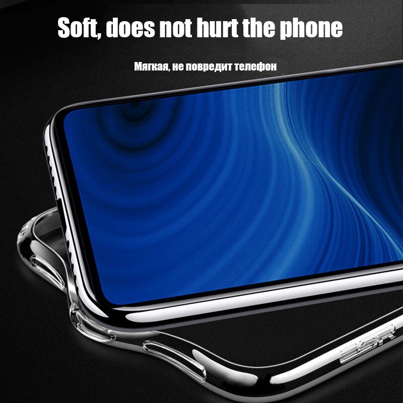 per Il caso di Realme X2 TPU Del silicone Durevole Trasparente Custodia Morbida Trasparente per Realme X2 pro protettiva Del Telefono Della Copertura Posteriore di TPU