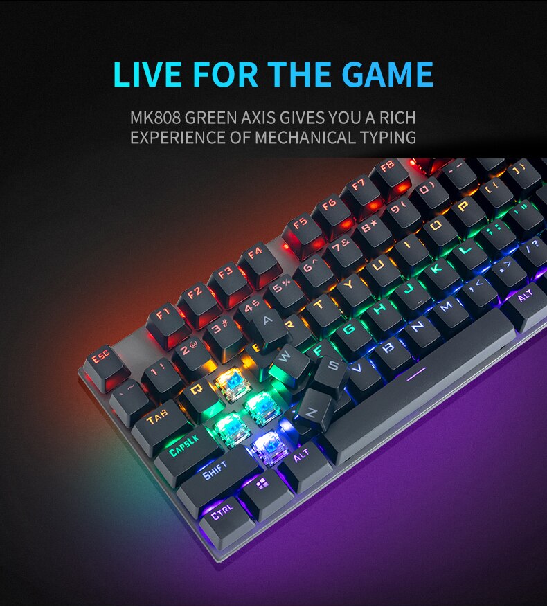 Gaming Keyboard and Mouse Mechanical Feeling USB Wired 104 Keys Keyboard Gaming Mouse Set for Game PC Laptop Computer