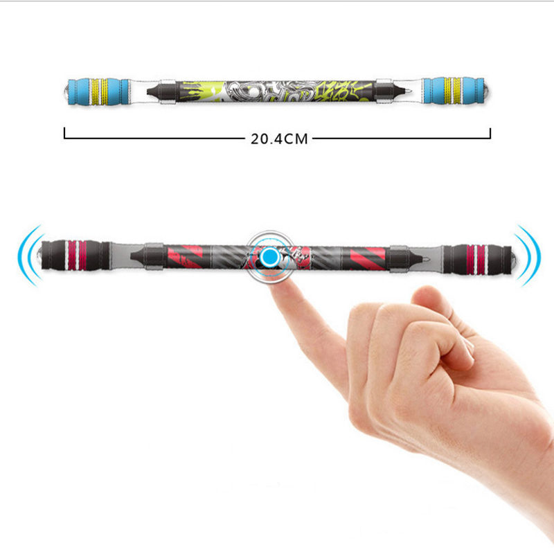 Multifunctionele Spinning Pen Roterende Gaming Balpen voor schoolbenodigdheden balpen stationair Draaien om scroll Blauwe Inkt