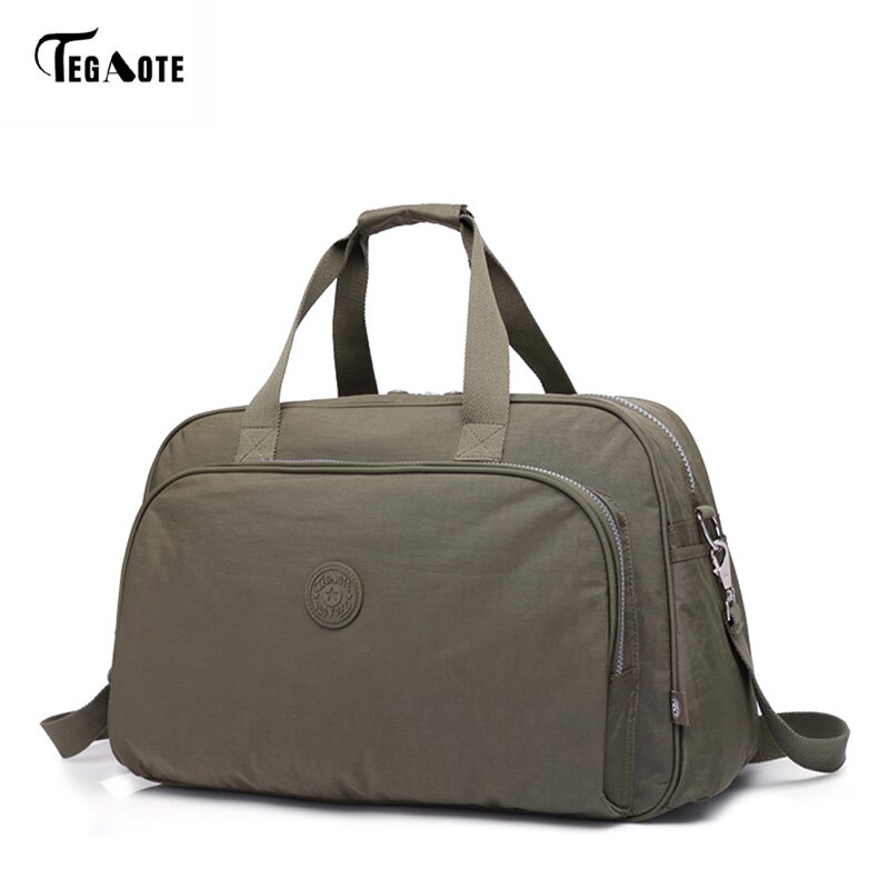 TEGAOTE herren Wasserdichte Frauen Reisetasche Große Kapazität Reise Tasche Frauen Nylon Gepäck Reise Duffle Handtaschen unisex 283: Armee Grün