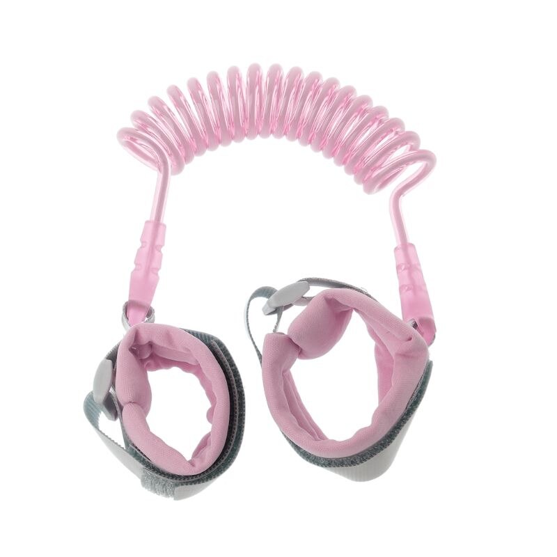 Barnens säkerhetssele justerbar armleden koppel gå assistent armband baby anti-förlorat bälte: Rosa / 250cm