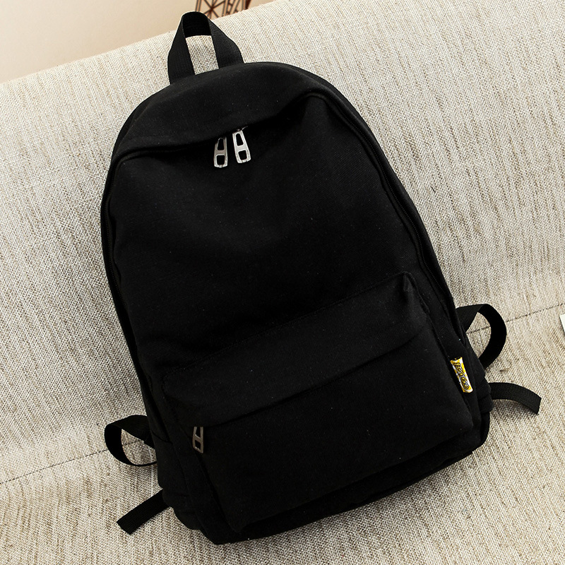 Attra-yo nouvelle femmes sac à dos couleur unie sac de voyage sac à bandoulière décontracté adolescente sac d'école sac à dos sac à dos: black