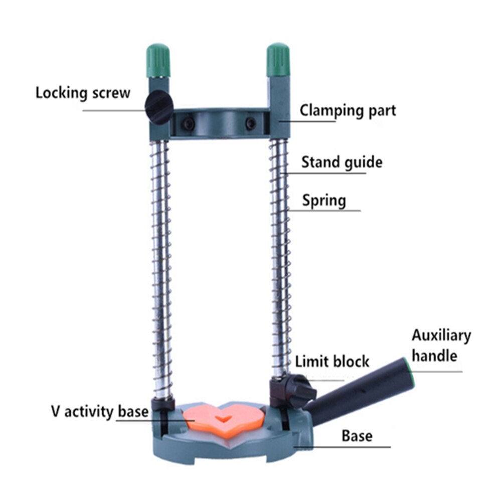 Verstelbare Verwijderbare Hoek Boor Jig Houder Gids Stand Precisie Boor Voor Slijpmachines Positionering Beugel Rack Plank Diy Tool