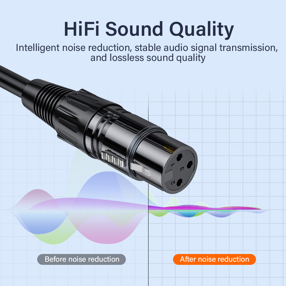 Câble Audio XLR vers RCA pour amplificateur karaoké Mikrofo 1/2/3/5/10/15 mètres de Long fil HIFI adaptateur de canon convertisseur