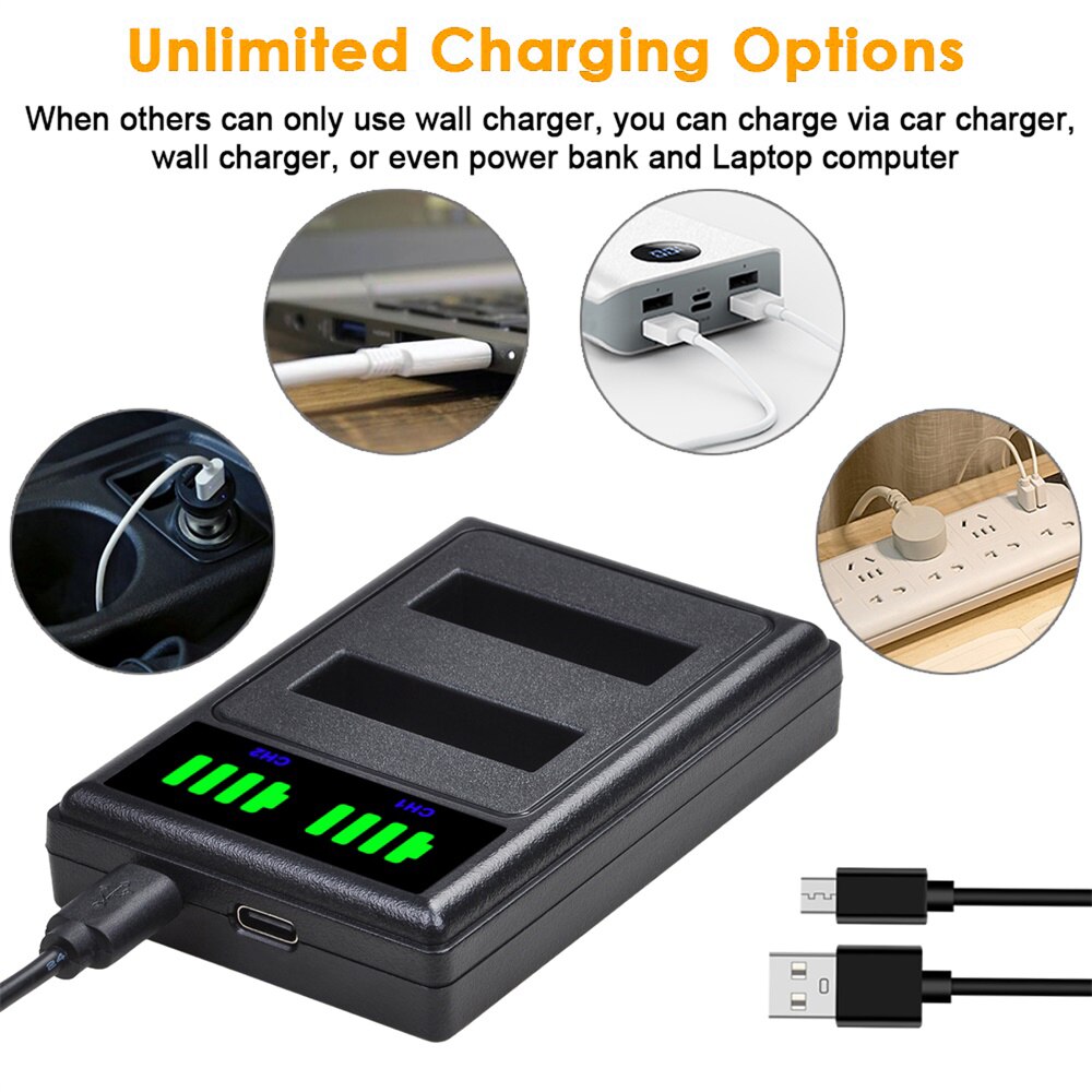 Für Original Xiaomi Yi II yi 4k 4k Batterie AZ16-1 AZ16-2 Batterie + LED Dual Charger für Xiaoyi yi Lite YI 360 VR Action Kamera.