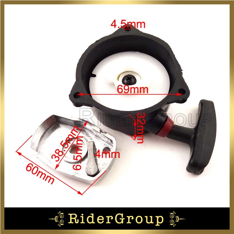 Démarreur à traction noir avec poinçon à griffe pour Tanaka beverunner blade XL Moby, moteur à 2 temps 35cc, Scooter à gaz TC-355
