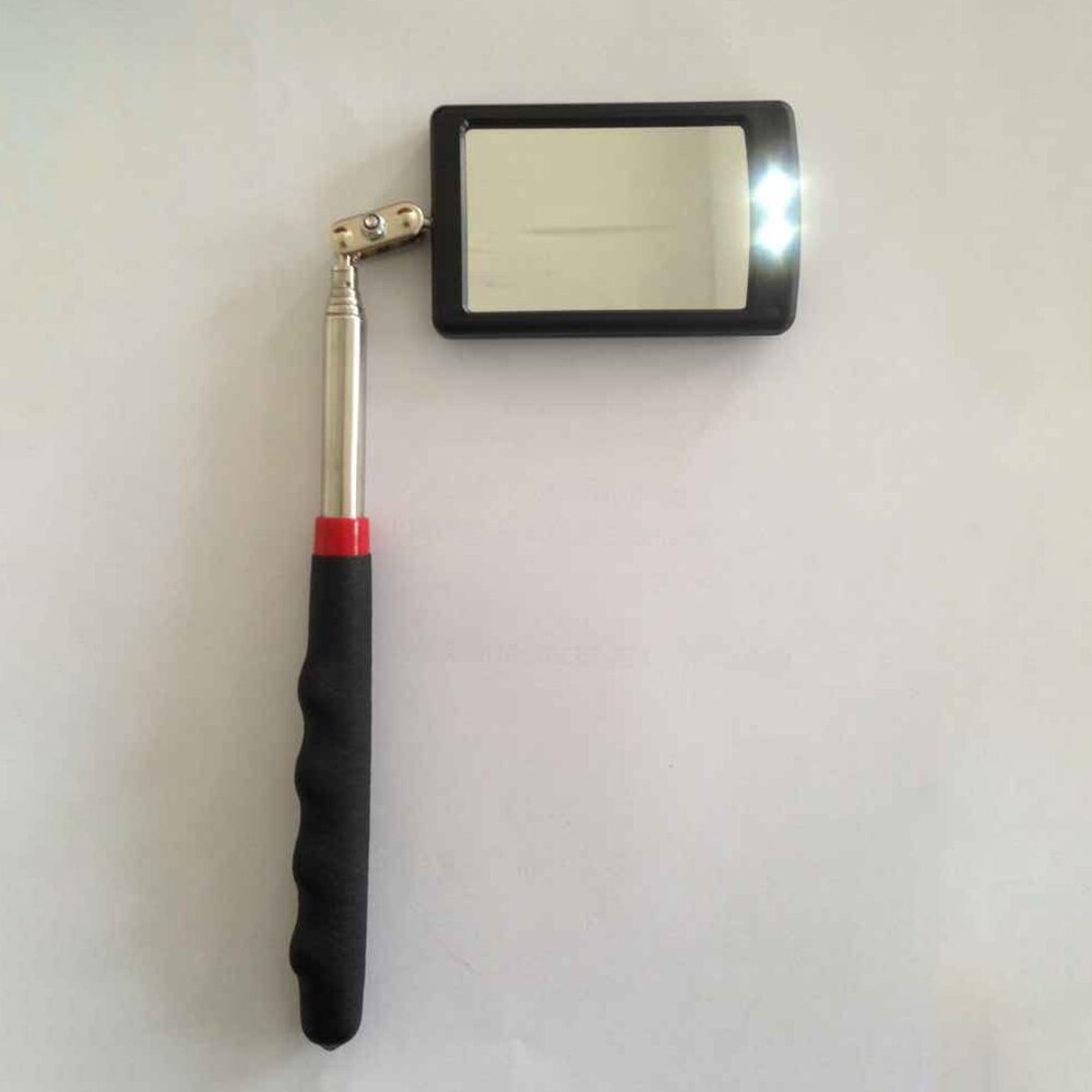 Adjustable telescopic bar Flexible Vehicle Bottom Telescopic Inspection Mirror Amplification Detection Mirror LED Emergency Lamp