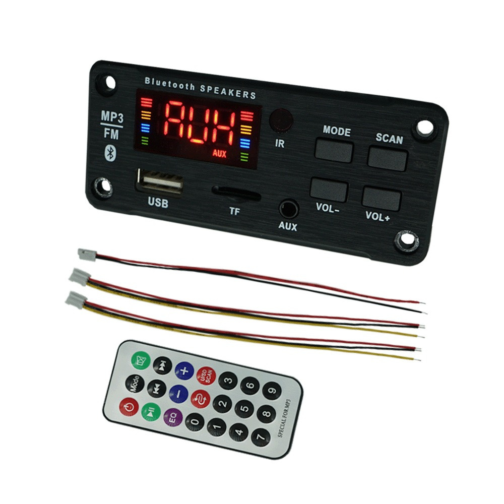 Wireless Bluetooth 5V 12V MP3 WMA Decoder Board Car Audio Decoder Module USB FM TF Radio AUX with Recording For Car Accessories