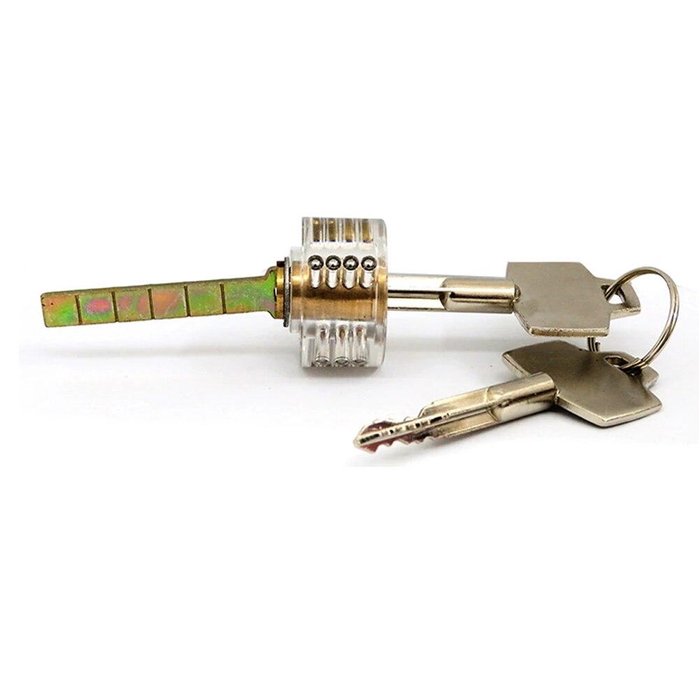 CHKJ Cross Key Locks for Door Drawer Cabinet Pick Set Transparent Cutaway Practice Lock Training Skill For Locksmith Practice