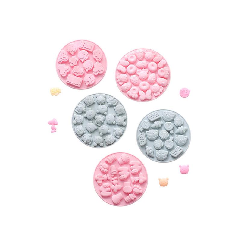 Gjør-det-selv myk godteriform mini silikon sjokolade isbrett epoksyform kjeks bakeverktøy