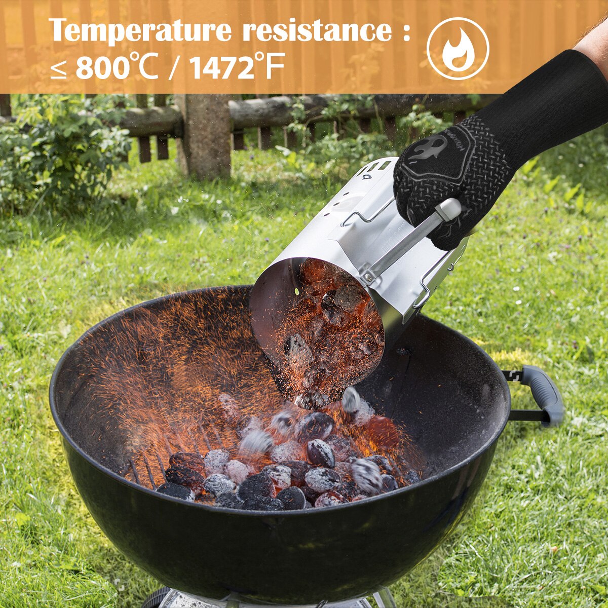 1 pari alle 800 ℃ käsineet lämmönkestävät paksu silikoni ruoanlaitto paistaminen grilli hanskat bbq grilli lapaset keittiö kotiin