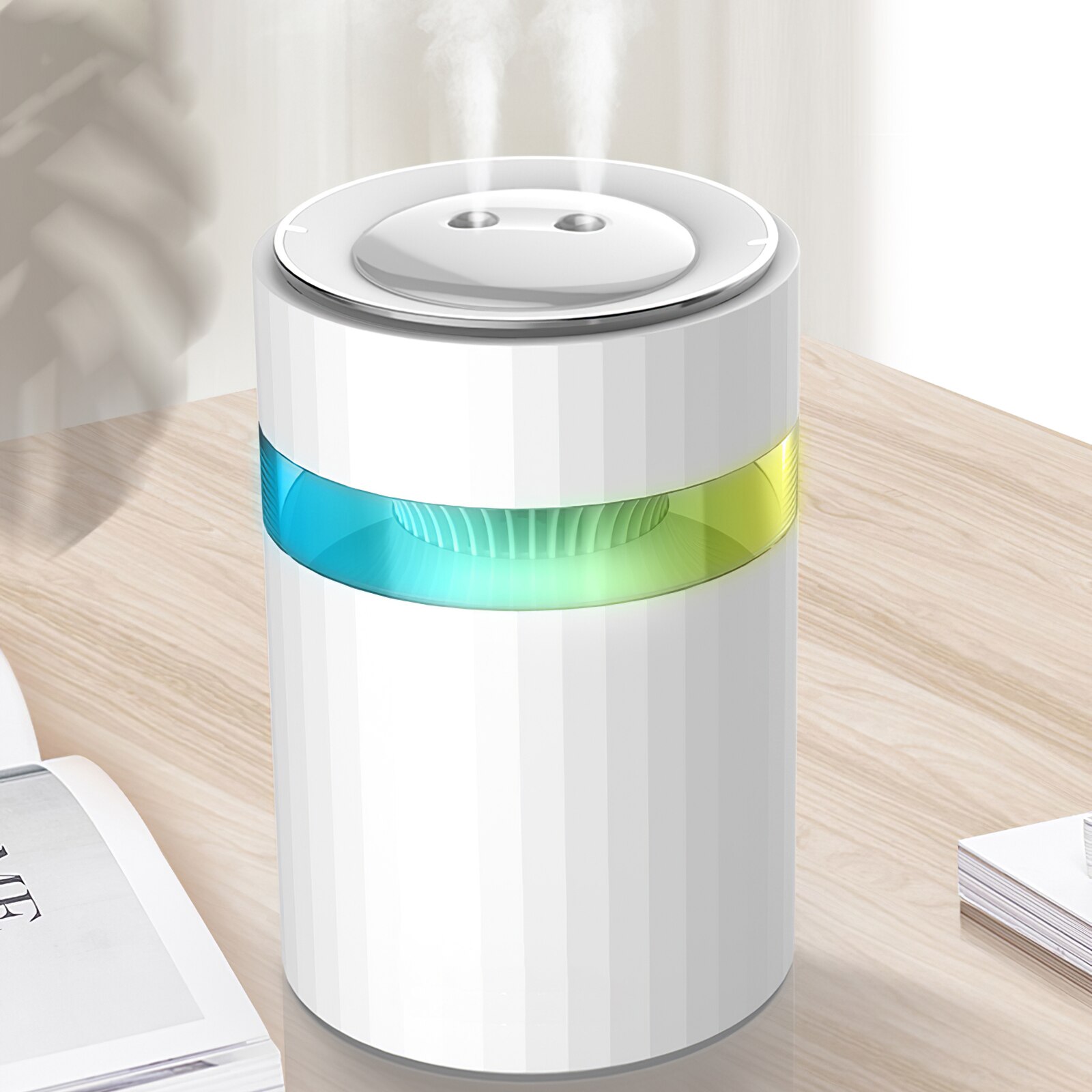 Purificateur d'air à Double pulvérisation avec prise USB, humidificateur de grande capacité pour le bureau et la maison