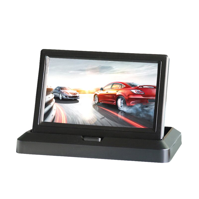5.0 "farve hd ccd bil display 5 tommer folde digital skærm 2 kanals video input dvd afspiller  dc 12/24v skærm: Overvåge