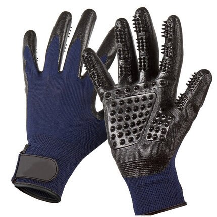Gant pour animaux de compagnie chat Gog toilettage plus épais cheveux dégraissage brosse gants chiens peigne pour chats bain propre Massage brosse épilante: blue