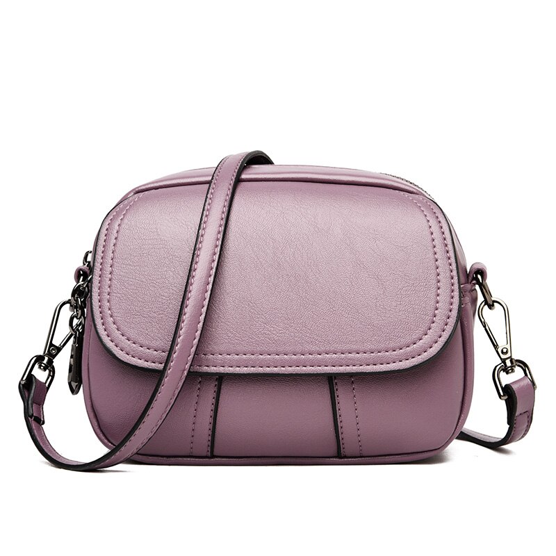 Proste małe PU skórzane torby na ramię Crossbody dla kobiet 2020 torebki i torebki luksusowy projektant zwykły torebka kobieca robić noszenia na ukos: Taro purpurowy