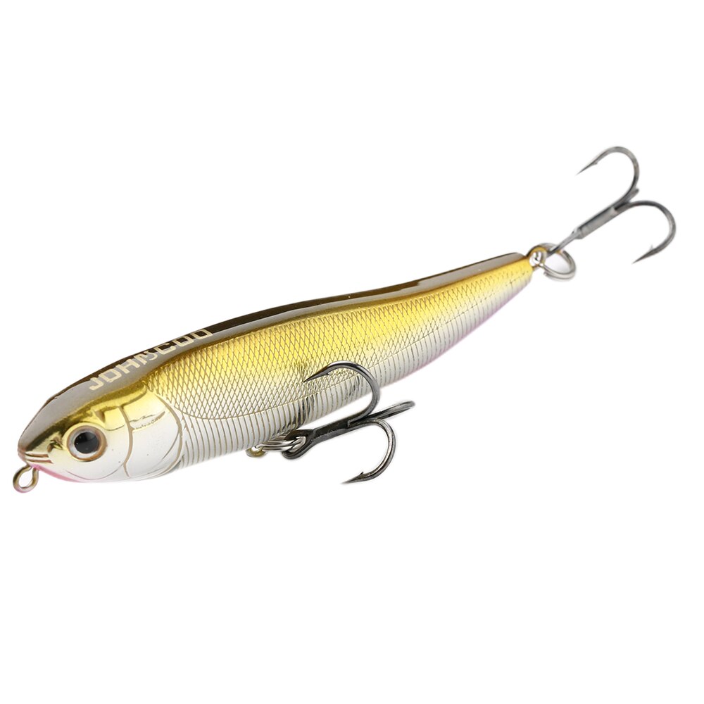 JOHNCOO Topwater ołówek 75mm 98mm przynęta wędkarska dla psa-X i pływająca przynęta dla gitara basowa szczupak chodzić placki wysokiej jakości twarda przynęta: F / 75mm