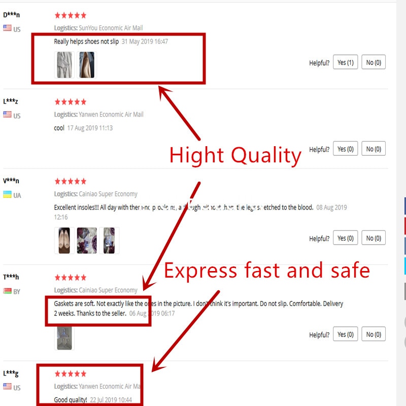 High Heels Grip Shoe Insoles Gel Pad Foot Care Arch Support Cushion Heel Insert Silicon Gel Insoles for Shoes Christmas